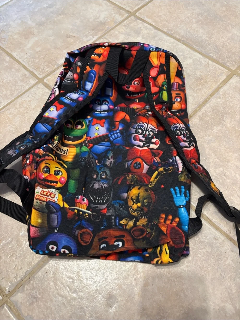 FNAF- Five Nights at Freddy's Casual Rucksack Back Pack All Over Print NEW!